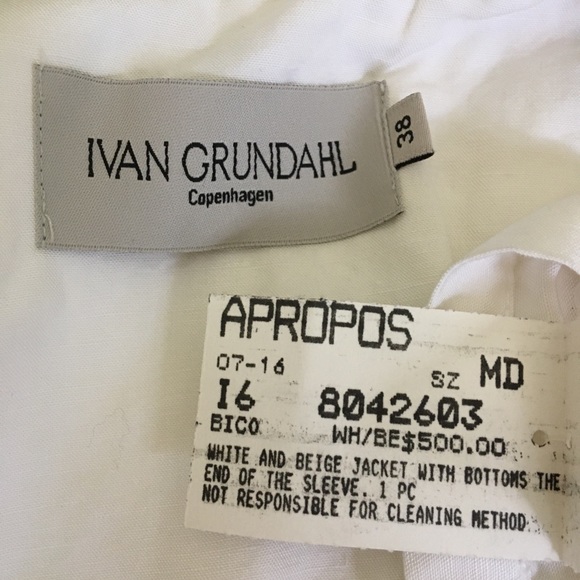 Ivan Grundahl Copenhagen designer Linen jacket 38 - Picture 9 of 16